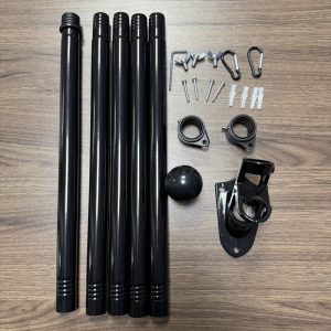 Crestpole 5ft Heavy-Duty Aluminum Flag Pole Kit — Black Powder-Coat, Wall Mount